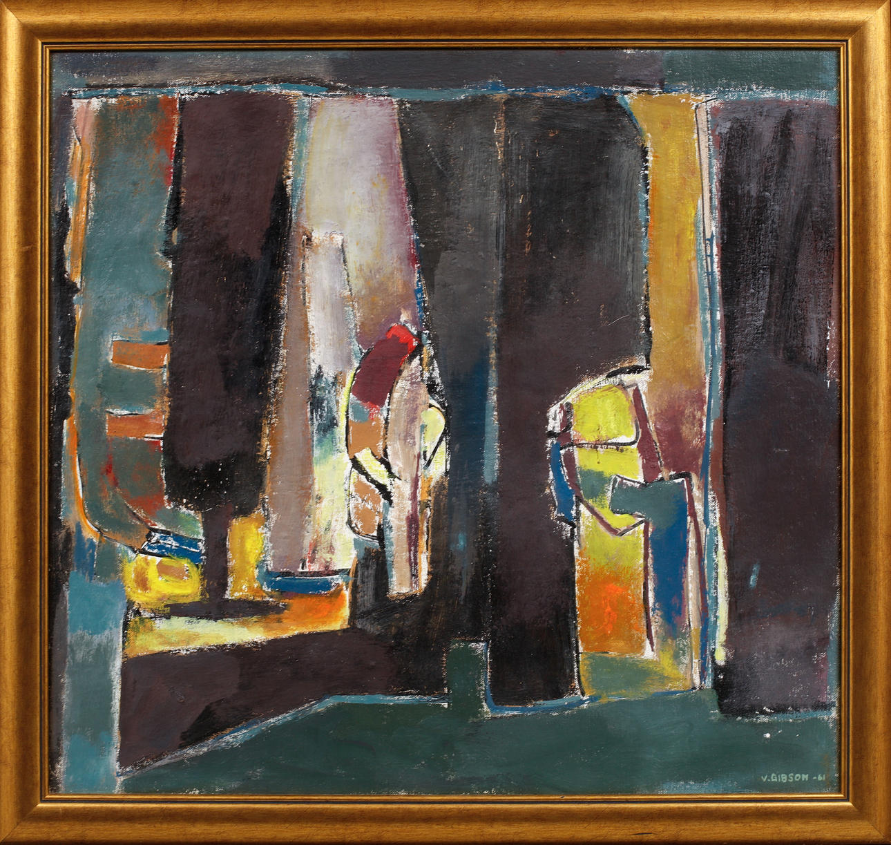 VALTER GIBSON. “Quartet”, oil on canvas, signed and dated -61.