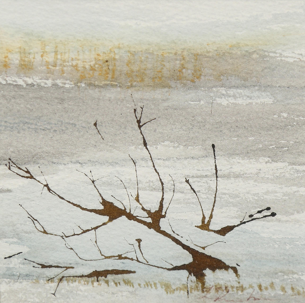 KERSTIN DUFVANDER KNUTSSON. Mixed media, signed.