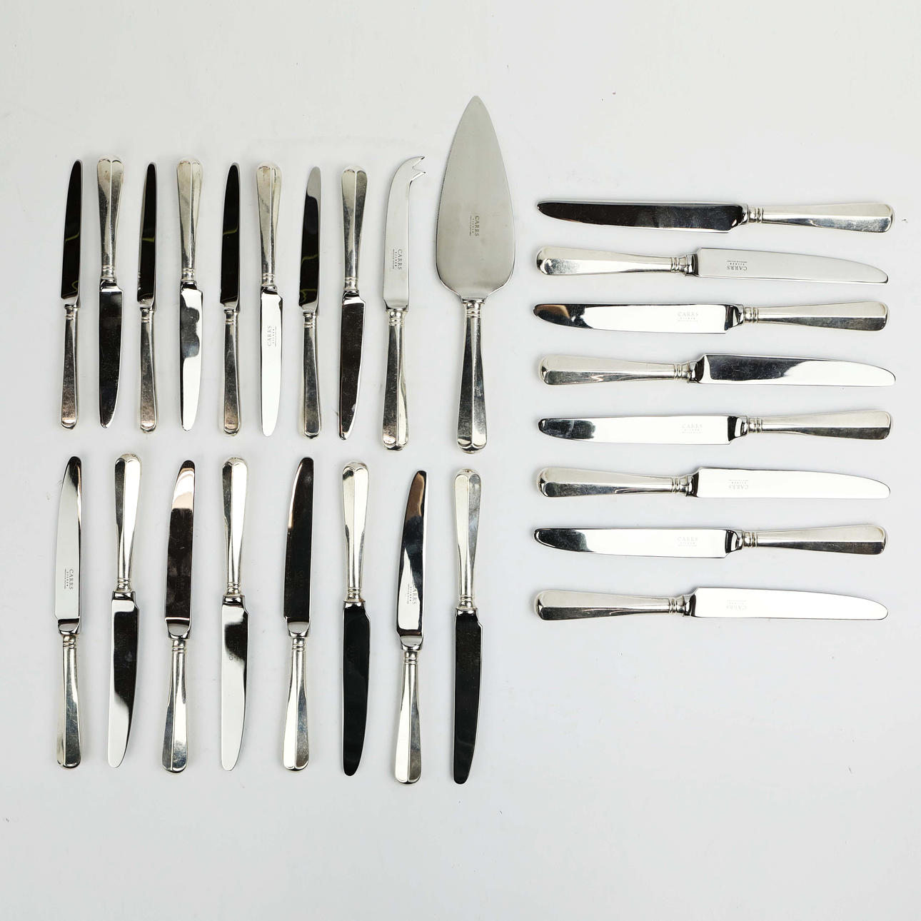 A COLLECTION OF CARRS SILVER KNIVES. (26). Silver & Metals - Silver ...