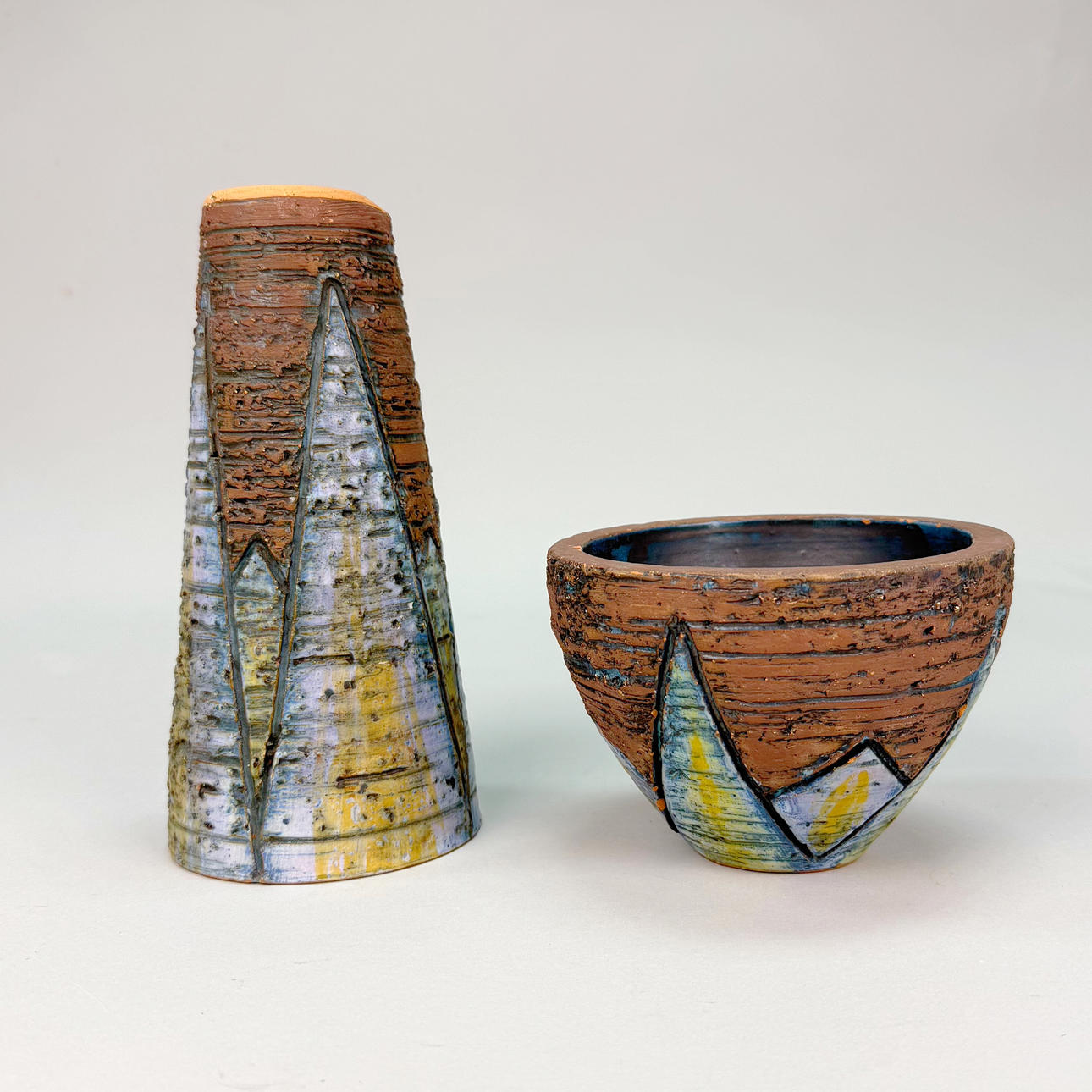 NORRMAN MOTALA - Ceramic Vase & Bowl.