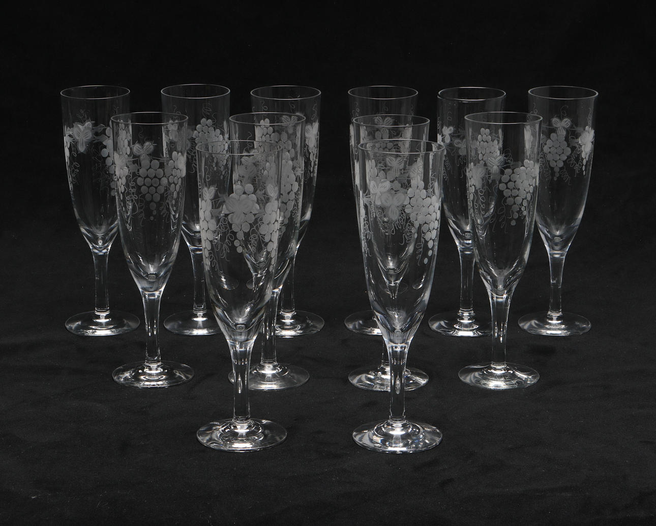 CHAMPAGNEGLAS, 12 st, Skruf, 19/2000-tal.
