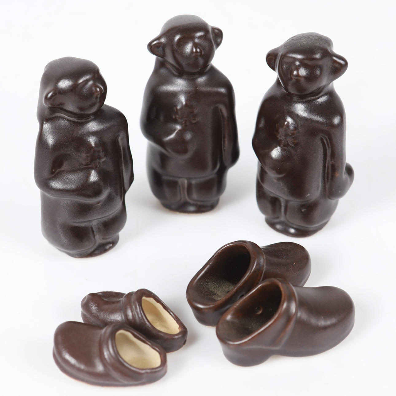 FIGURINER, 7 stycken, keramik, Höganäs.