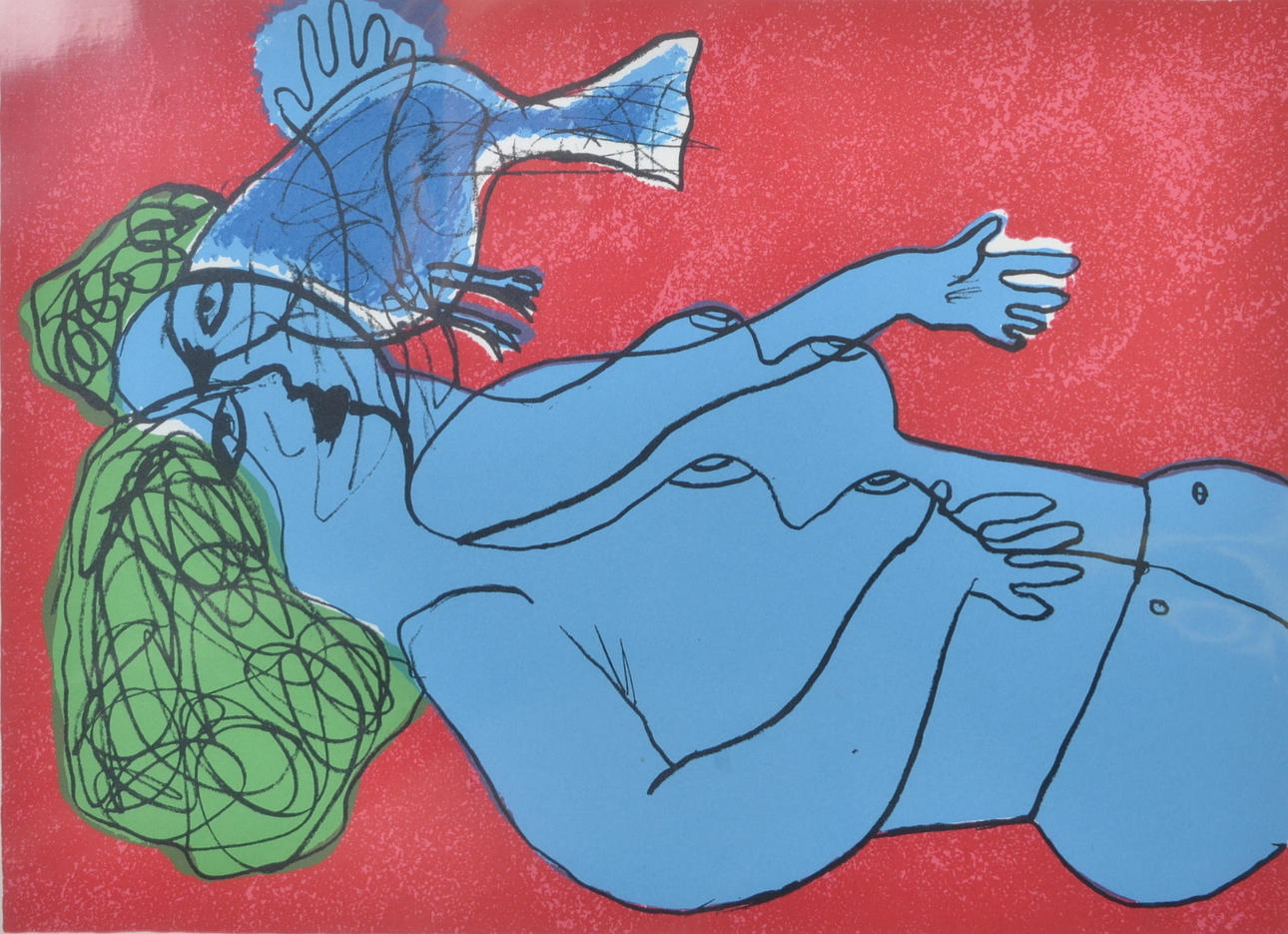 CORNELIS VAN BEVERLOO. Färglitografi.