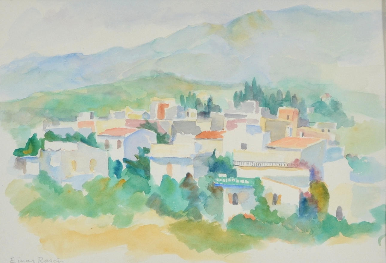 EINAR ROSÉN. Akvarell.