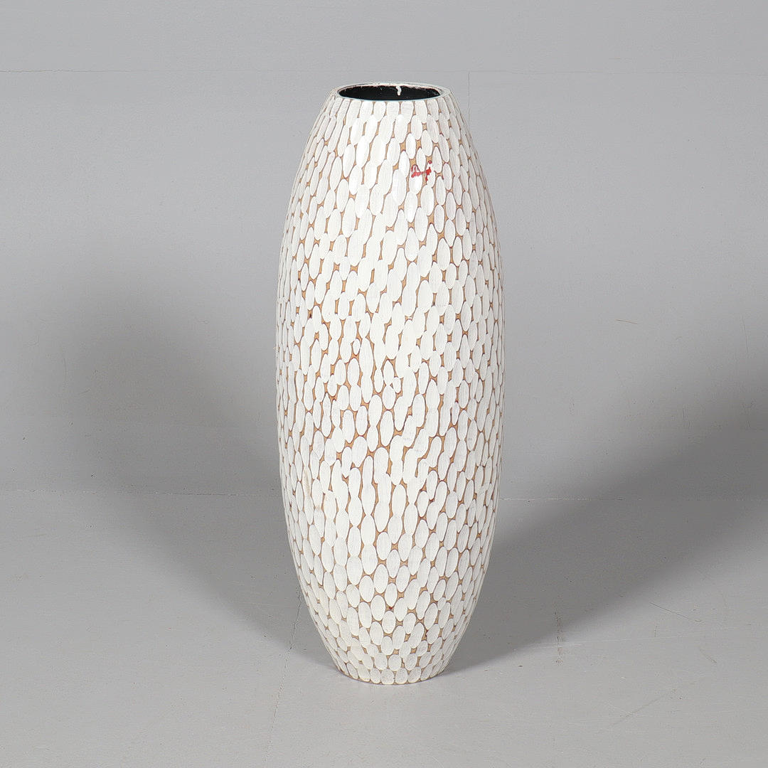 FLOOR VASE, painted wood.