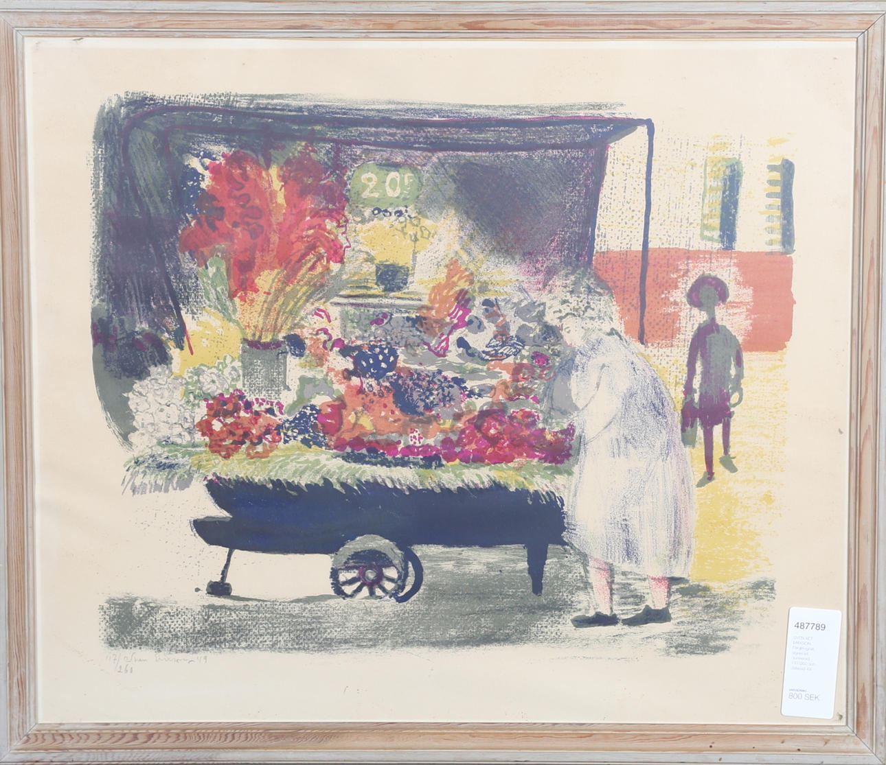 SVEN XET ERIXSON. Färglitografi, signerad, numrerad 117/260 och daterad 49.