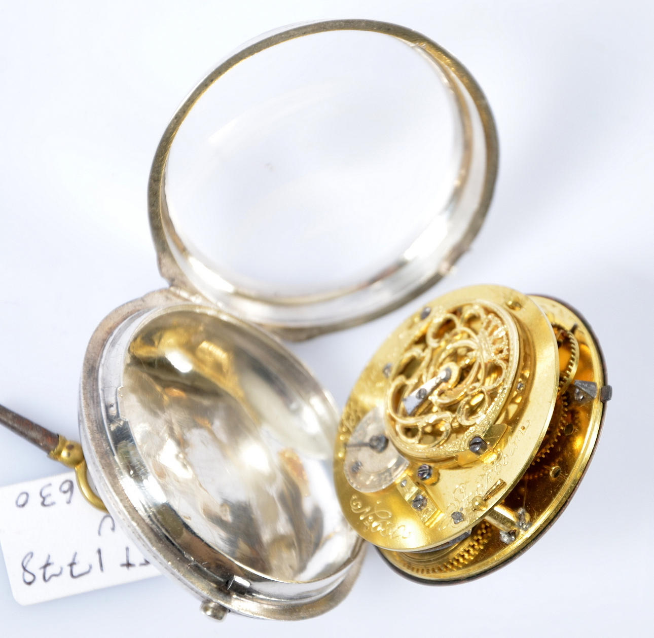 FICKUR, silver, stämplad 1778.