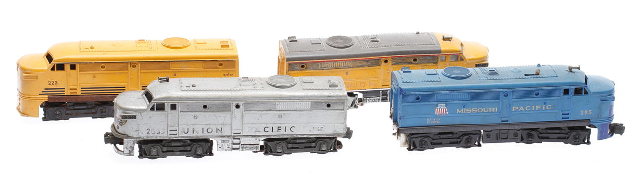 MODELLTÅG LIONEL. 4 st, No 205, No 222, No 2033, No 2023.