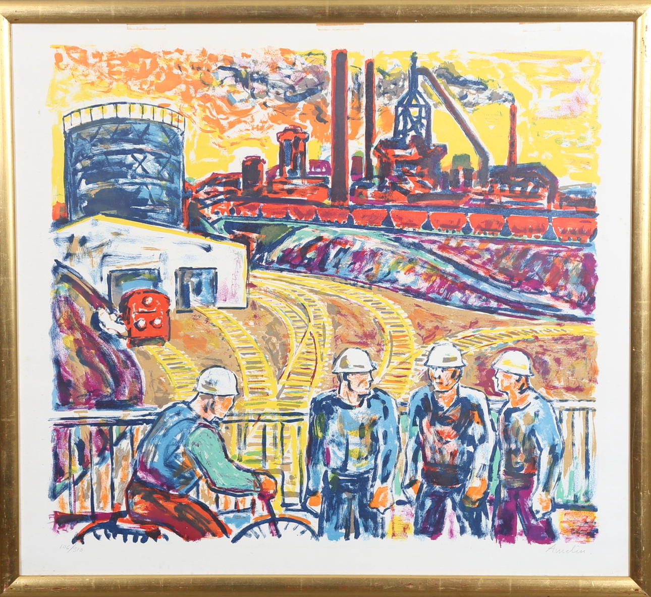 ALBIN AMELIN. Färglitografi, signerad och numrerad 106/310.