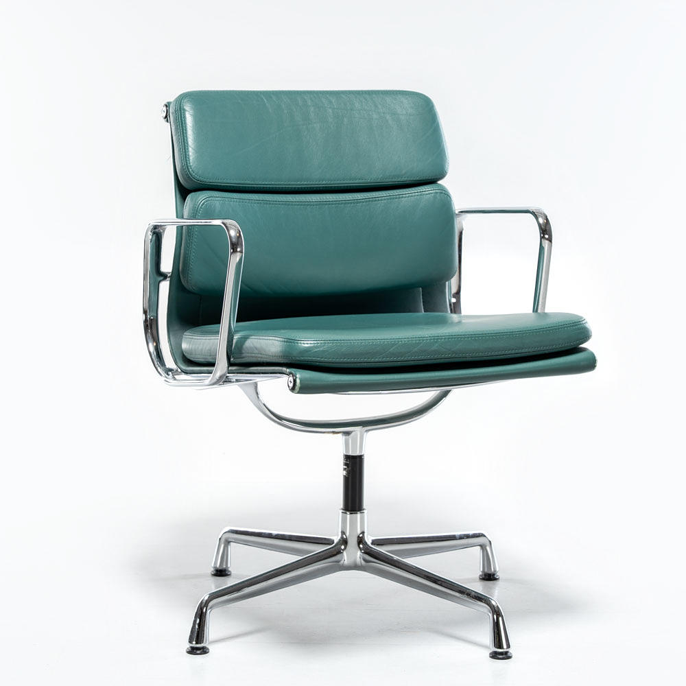 CHARLES & RAY EAMES. Armchair, “Soft pad chair EA 208", 2000s.