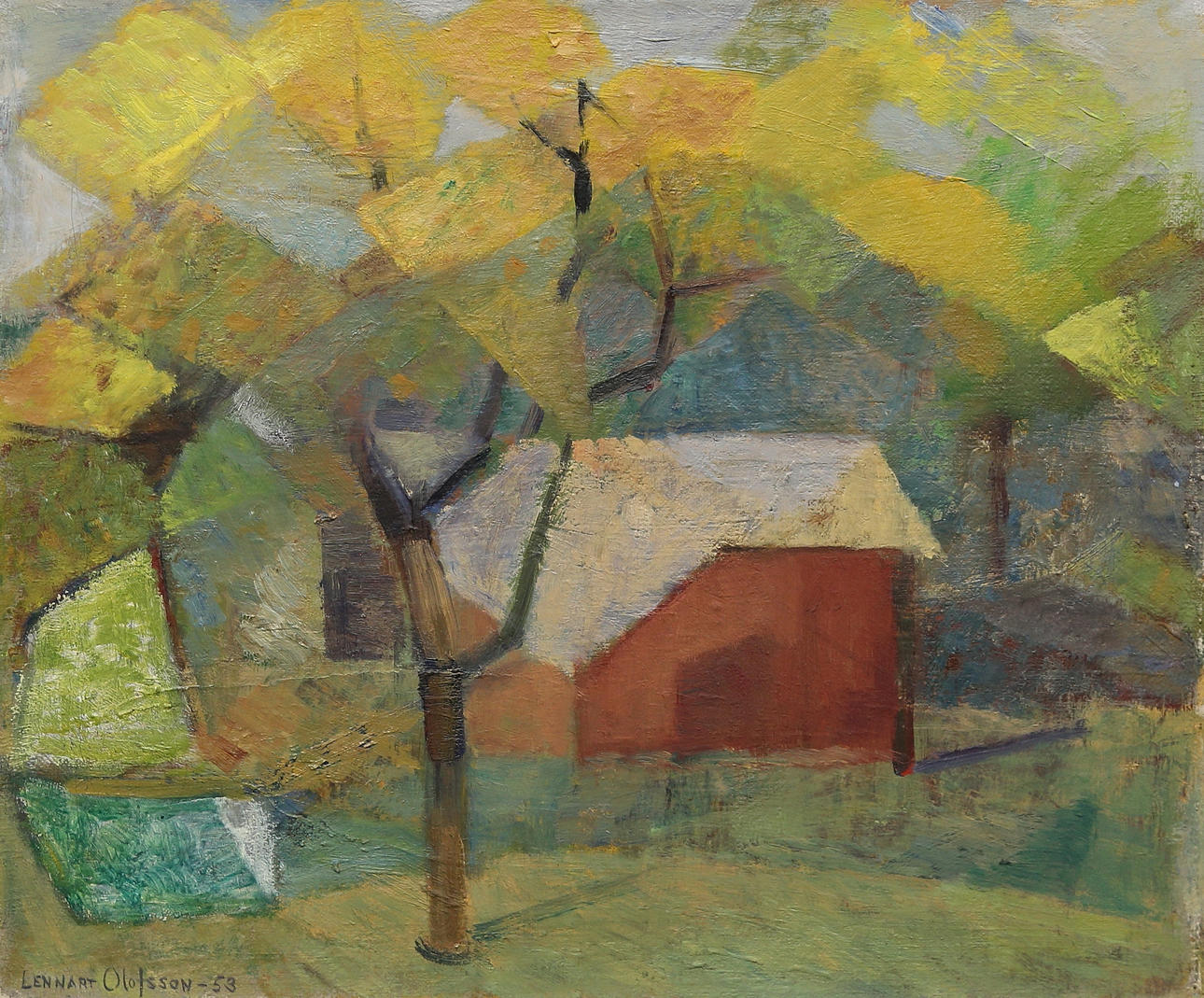 LENNART OLOFSSON. Oil on canvas, signed and dated 53.