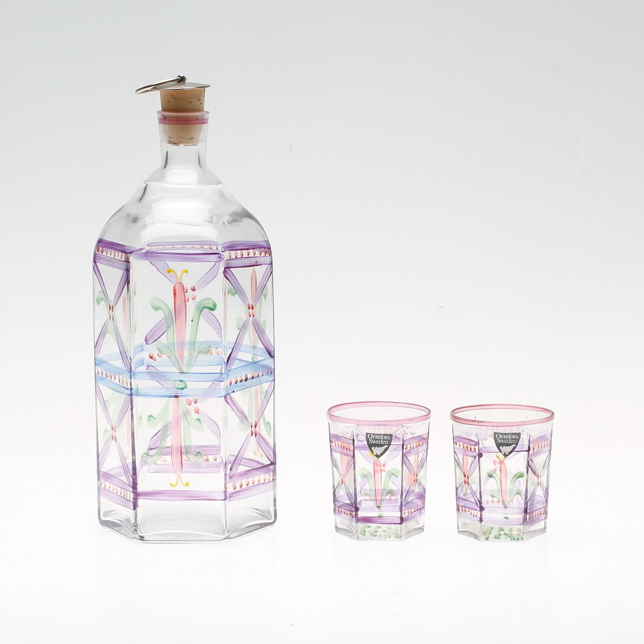 GLASSERVIS, 3 delar, Eva Englund, Orrefors.