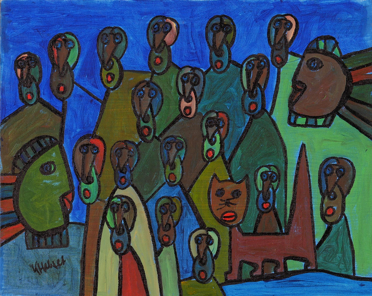KJELL HOBJER. Oil on panel, signed K Hobjer.
