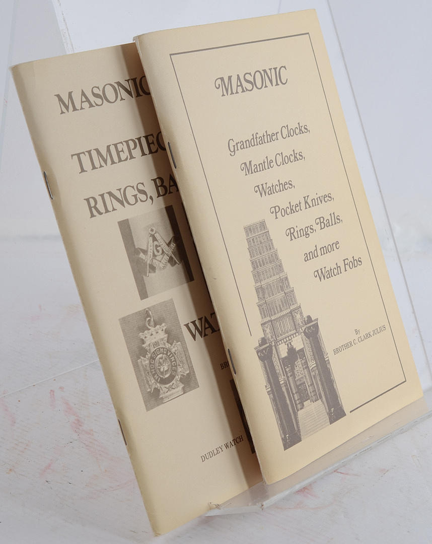 FRIMURERI. Julius, C.C; Masonic clocks, watches, knives, rings balls and more vol. 1-2.