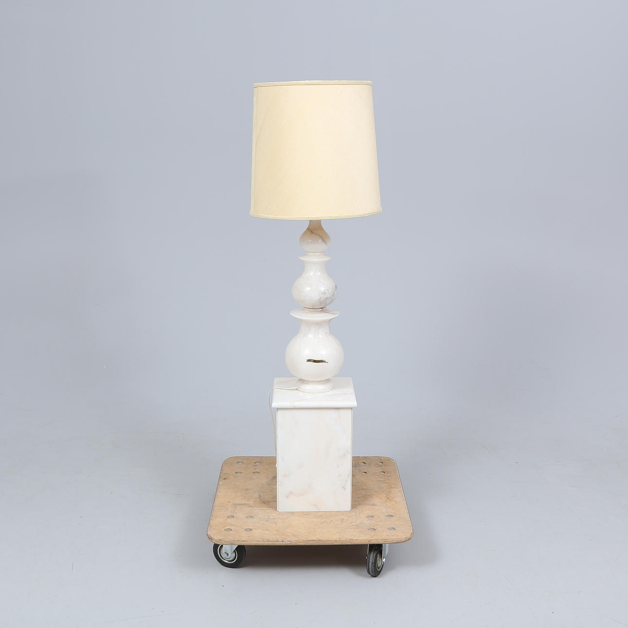 A 20th century onyx floor lamp.