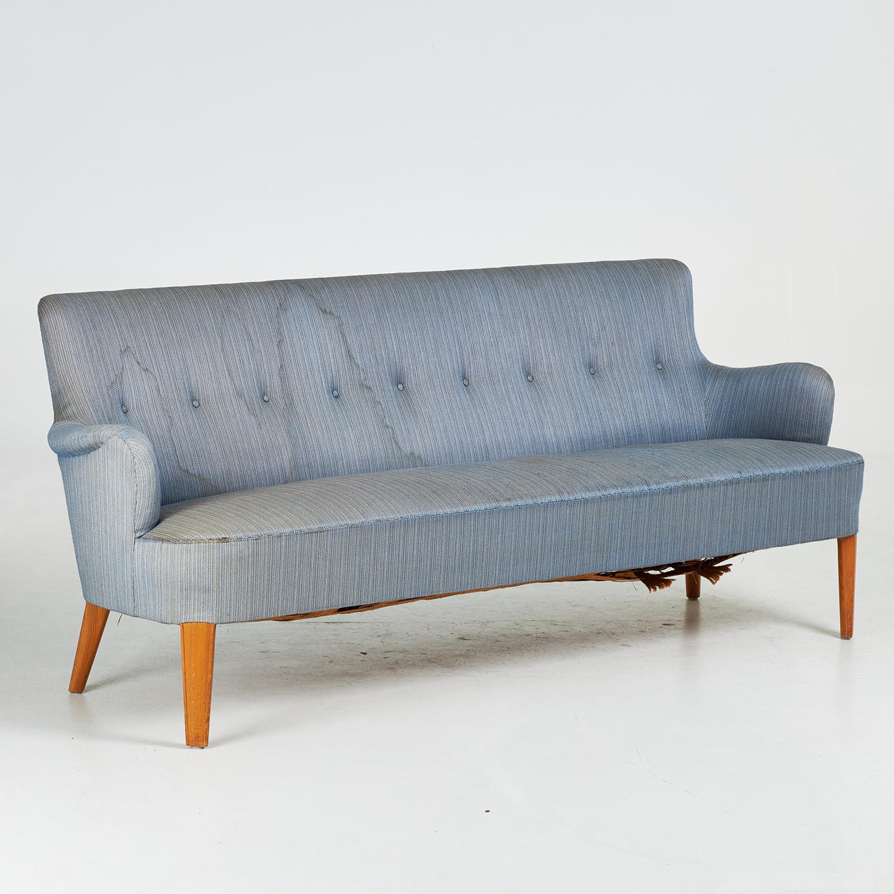 CARL MALMSTEN. TILSKREVET. SOFA, tekstil polstring, midten af 1900-tallet.