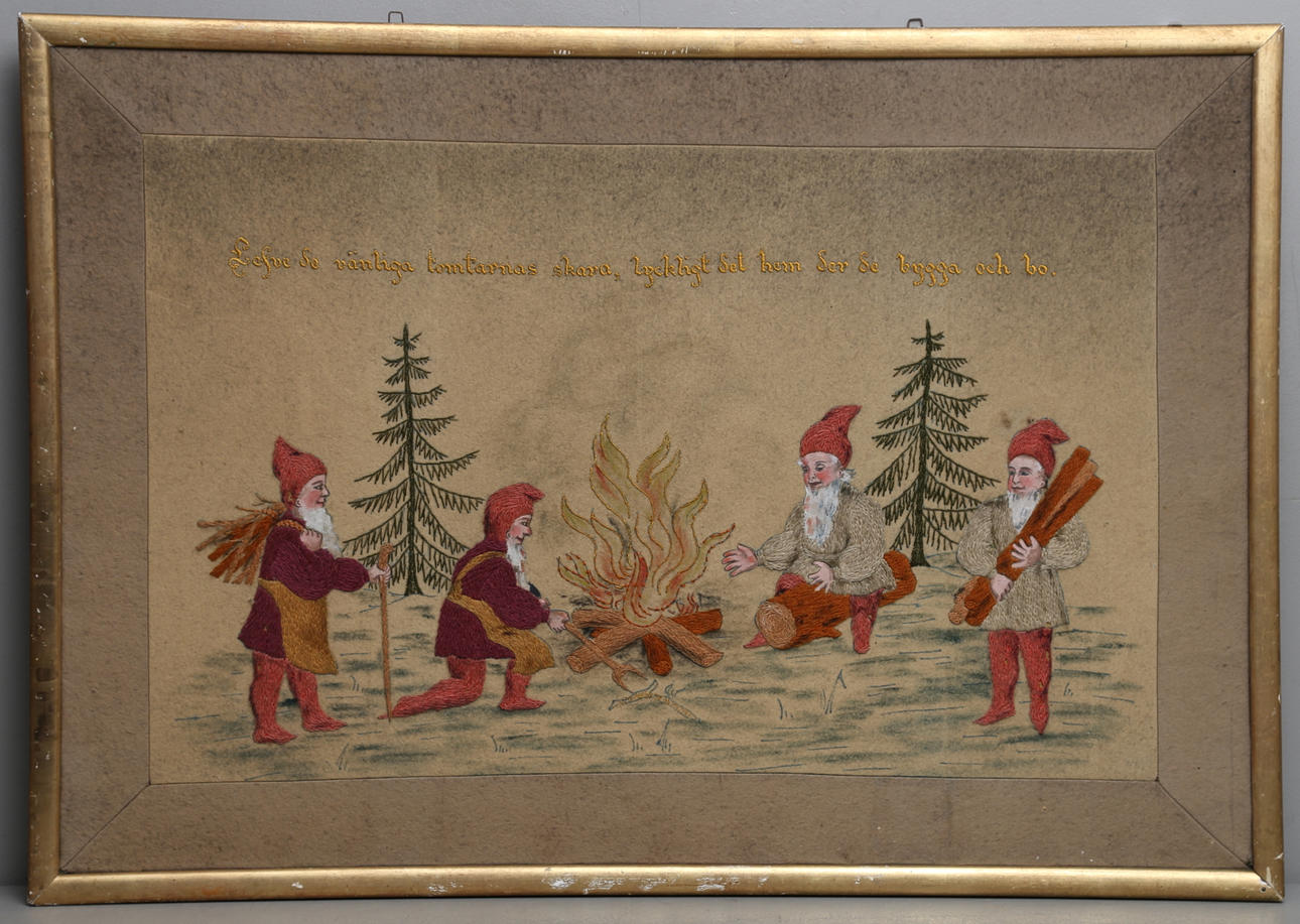 TEXTILTAVLA, omkring 1900.