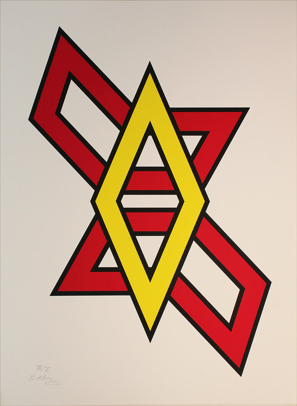 CHRISTER BOBERG. Komposition. Färglitografier (2). Signerad Boberg. III/V och III/X.