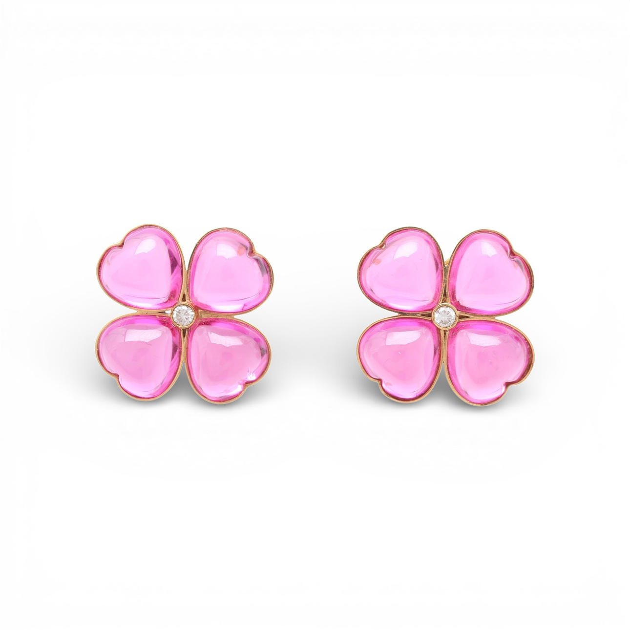 Rubies floral earrings.