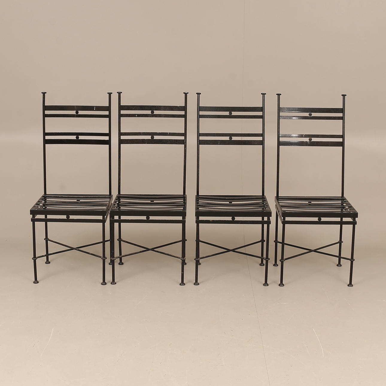 TRÄDGÅRDSSTOLAR, 4 stycken, metall, 1900/2000-tal.