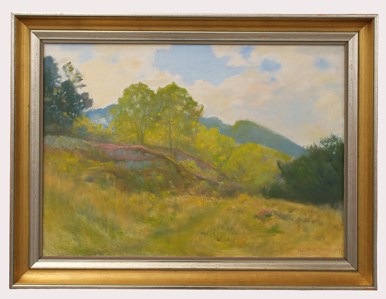 HERMAN ÖSTERLUND. Oil on canvas, “Soldis”, signed, dated 1955.
