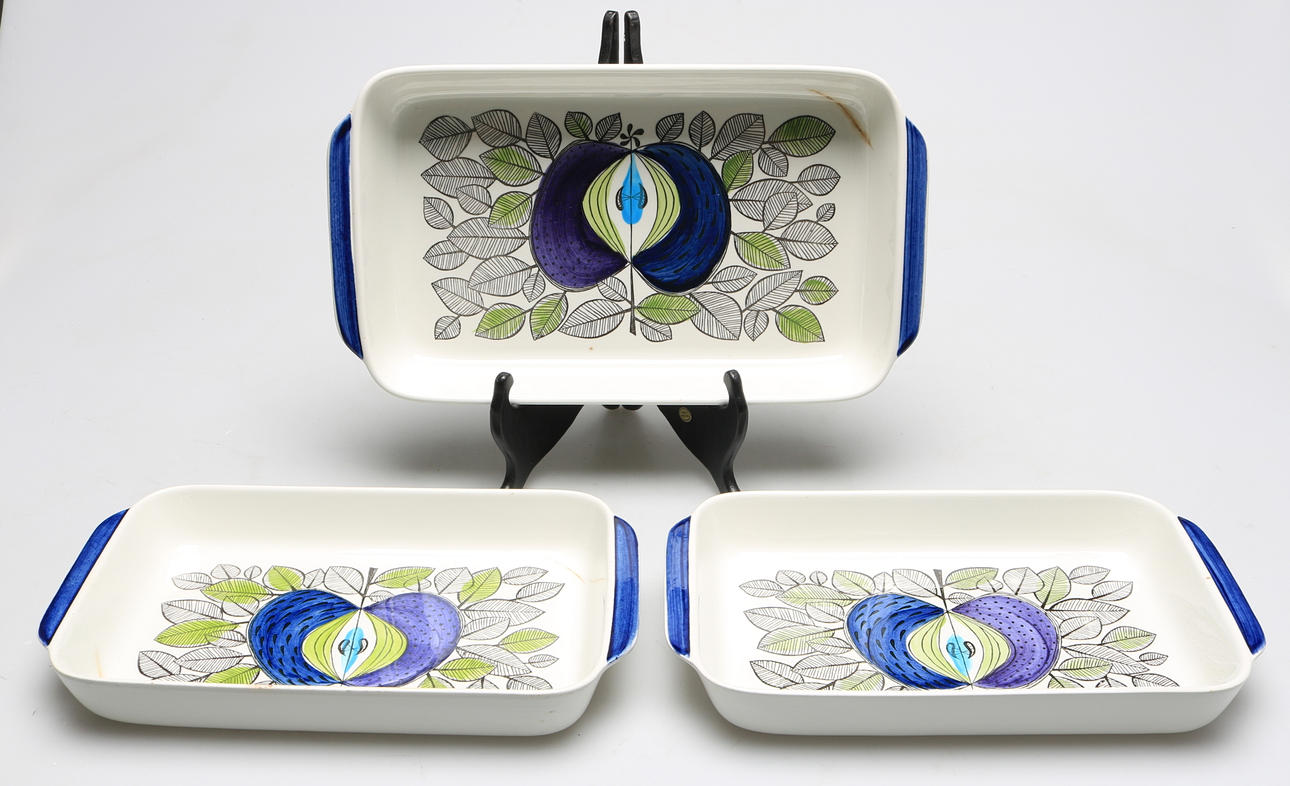 UGNSFORMAR, 3 st, ovenware Rörstrand, 1900-talets mitt.