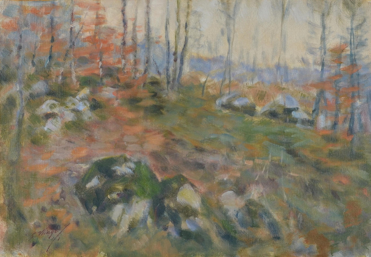 OIDENTIFIERAD KONSTNÄR. Olja på duk.