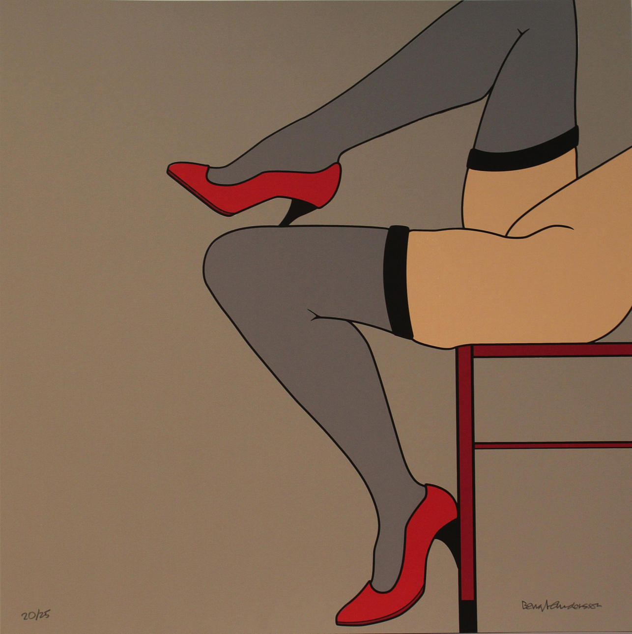 BENGT ANDERSSON. Modeller (2). Färgserigrafier. Signerade. 20/25, 24/25.