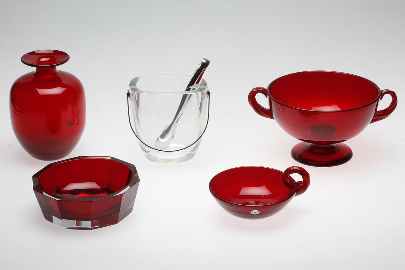 GLASFÖREMÅL, 5 delar, Reijmyre.