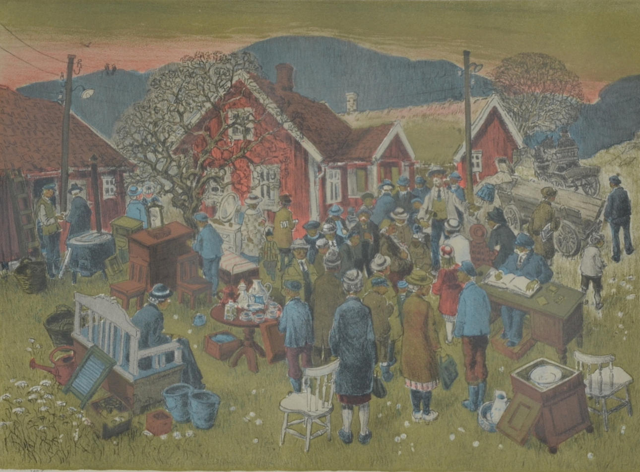 OVE PERSSON. Färglitografi.