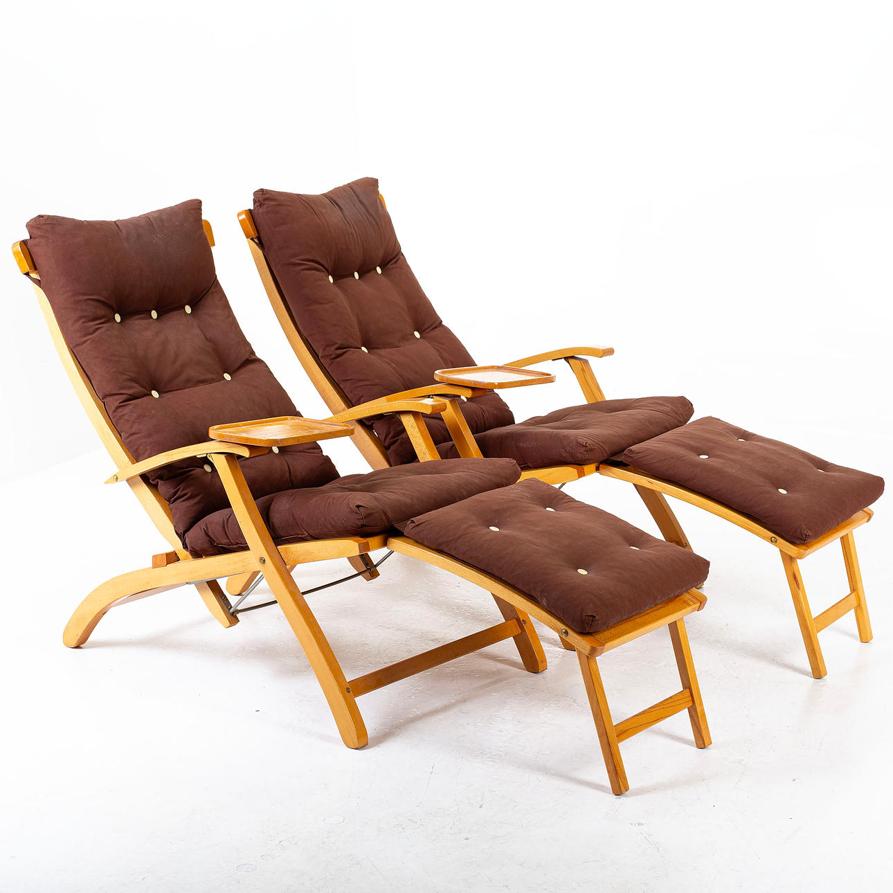 DECK CHAIRS, a pair, Brogrens.