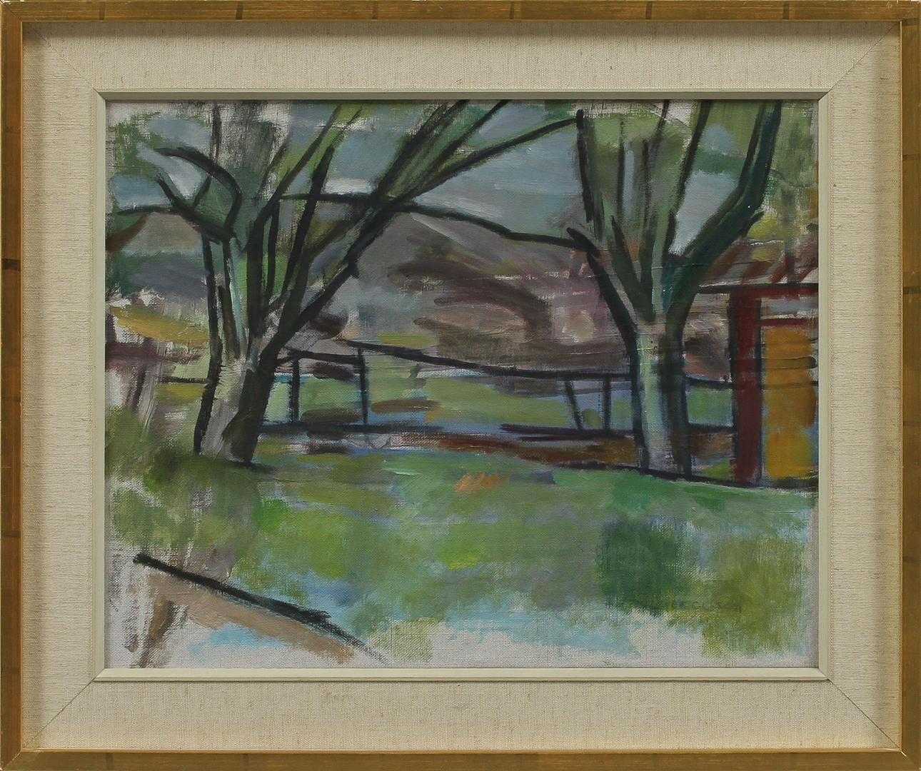 WILGOT OLSSON. Landskap. Olja på duk, signerad.