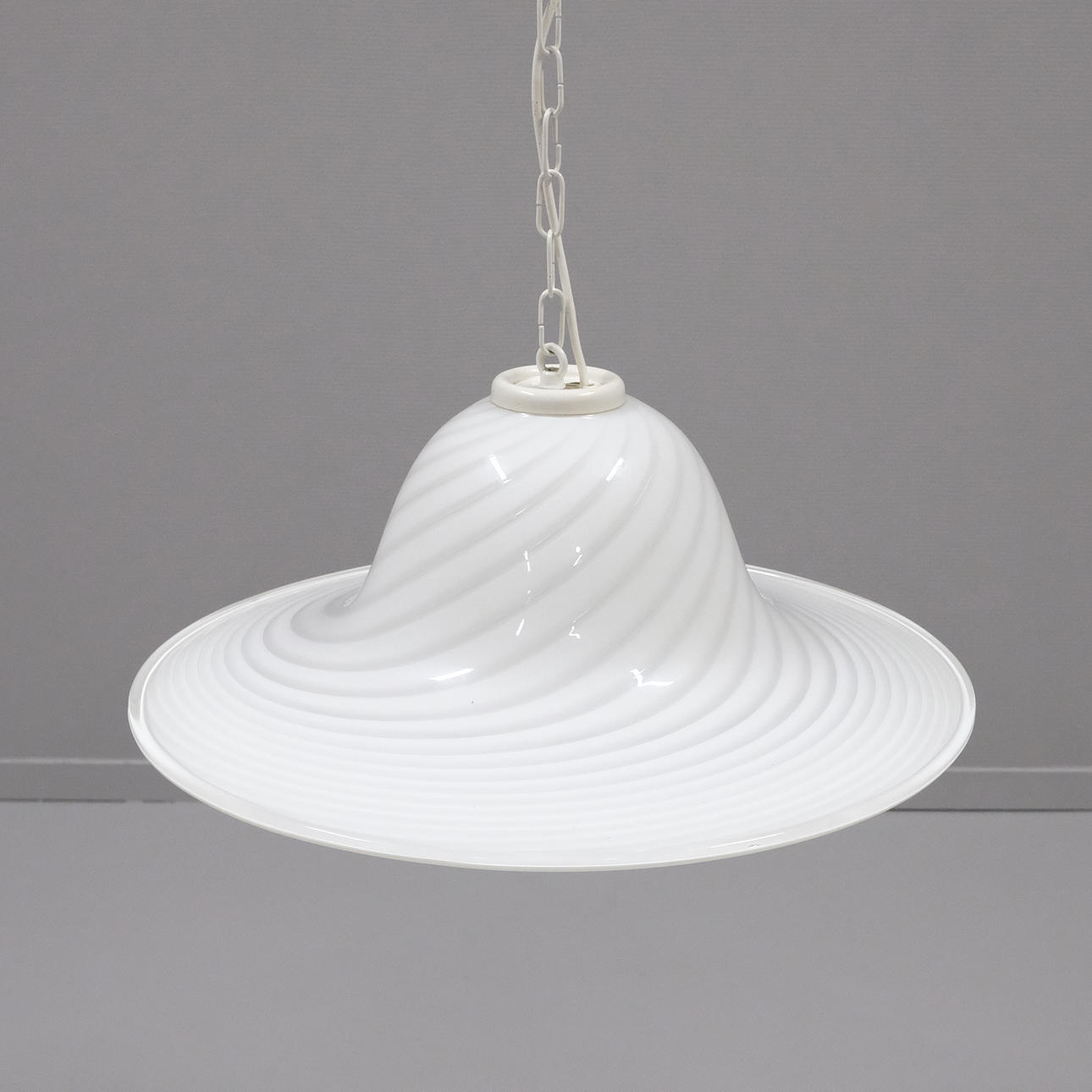 DECKENLAMPE, GLAS, „VETRI“, MURANO, ITALIEN.