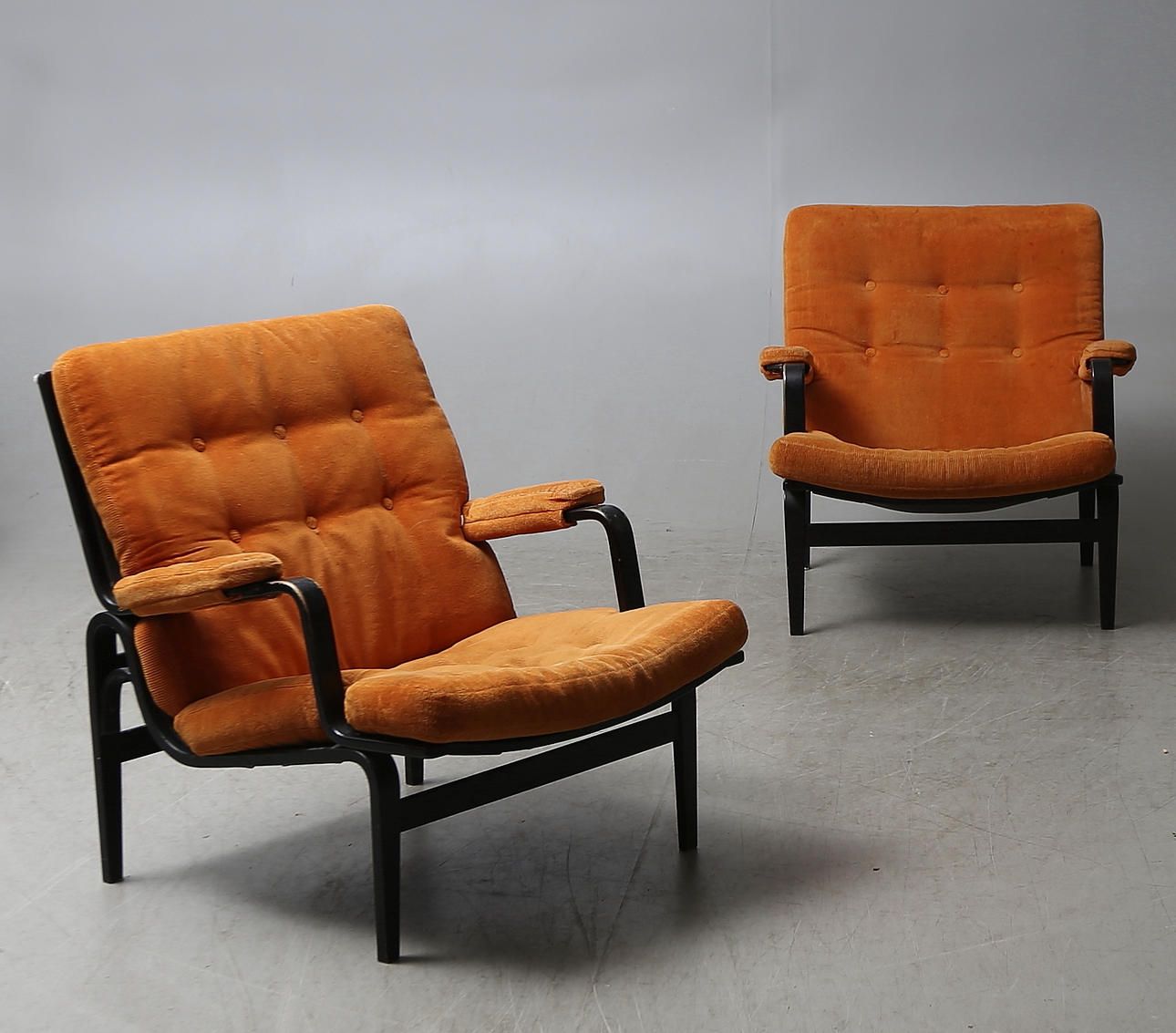 FÅTÖLJER, ett par, "Ingrid", Bruno Mathsson by Dux.