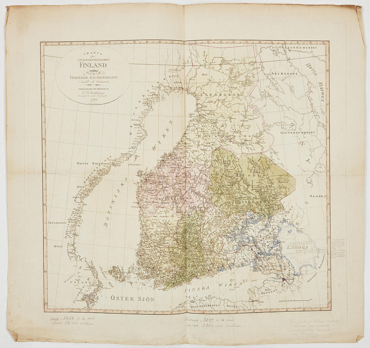 HERMELIN MAP FINLAND 1799.