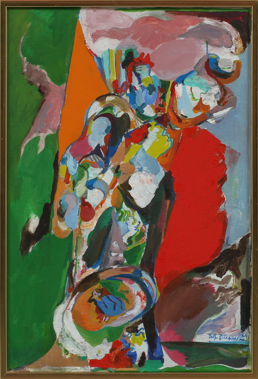 LEIF ERICSON. Från Antwerpen, olja på duk, sign o dat -66.