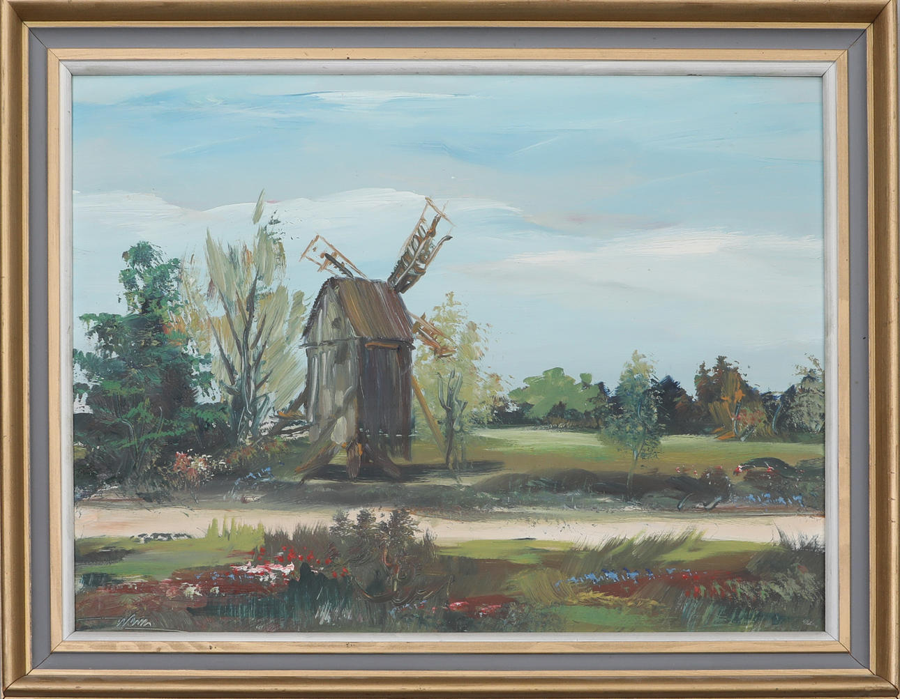 OIDENTIFIERAD KONSTNÄR. Oil on panel, signed.