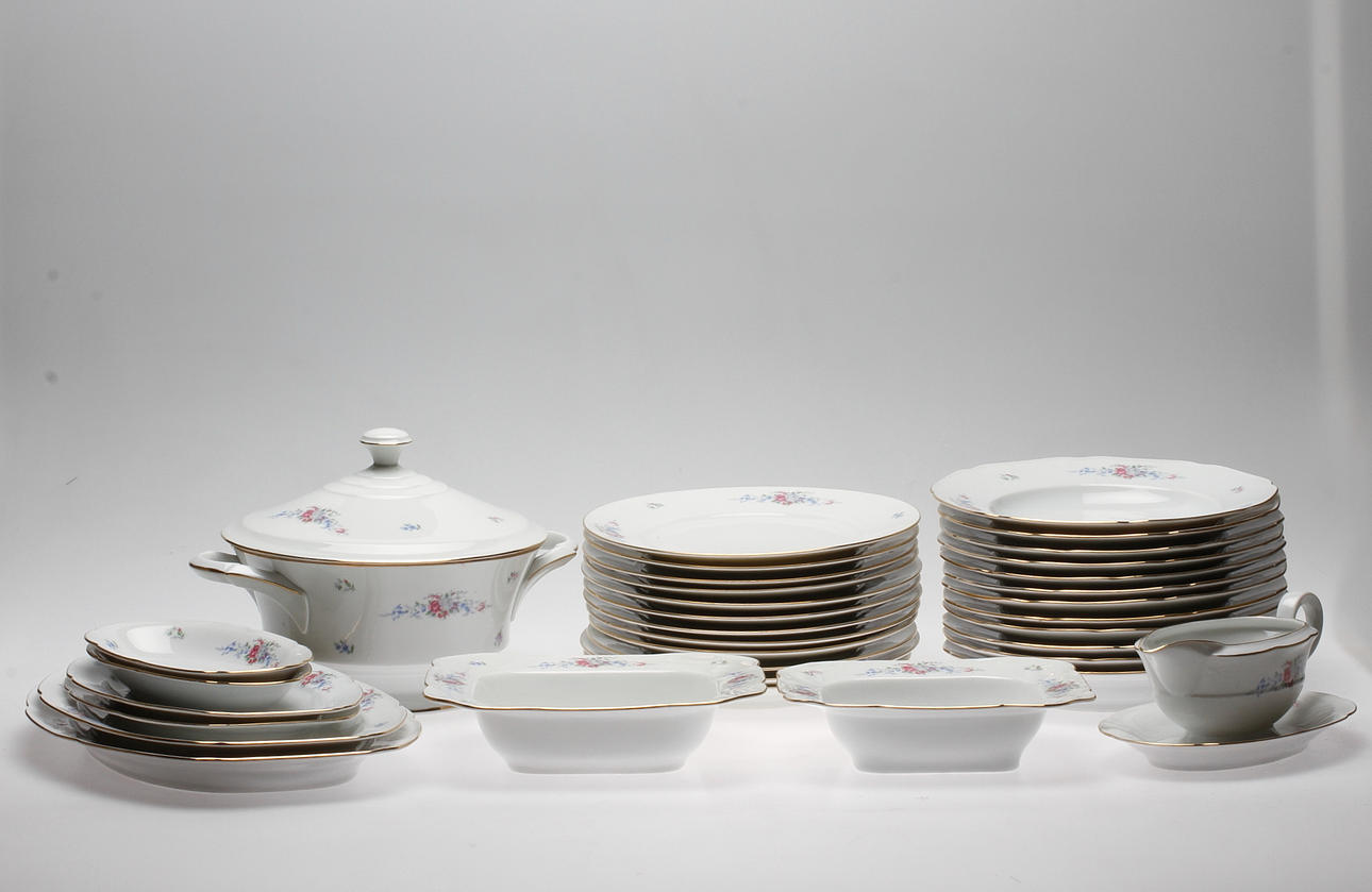 SERVISDELAR, 34 delar, porslin, Tirschenreuth, Bavaria, Tyskland, 1900-tal.