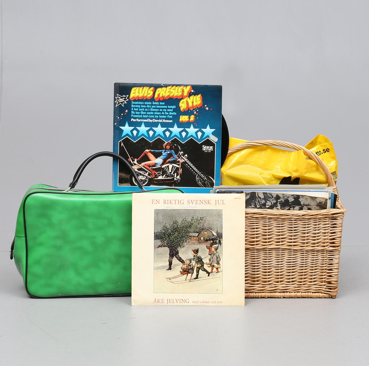 LP-SKIVOR OCH STENKAKOR, ca 85 st, 1900-tal.