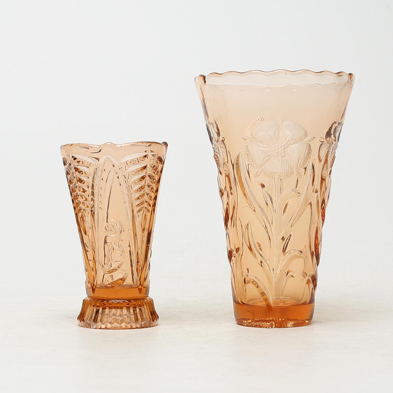 VASES 2 pcs, glass.