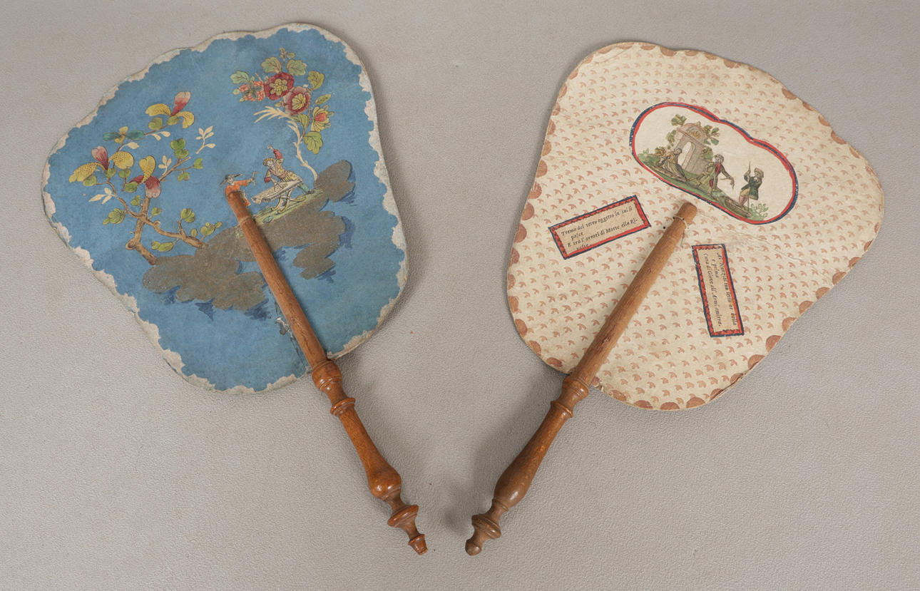A PAIR OF REGENCY STYLE HAND FANS (2). Miscellaneous - Miscellaneous ...