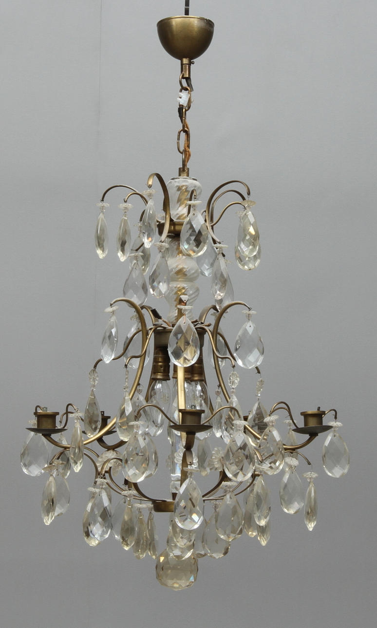 LJUSKRONA, för 5 st ljus, rokokostil, 1900-tal.