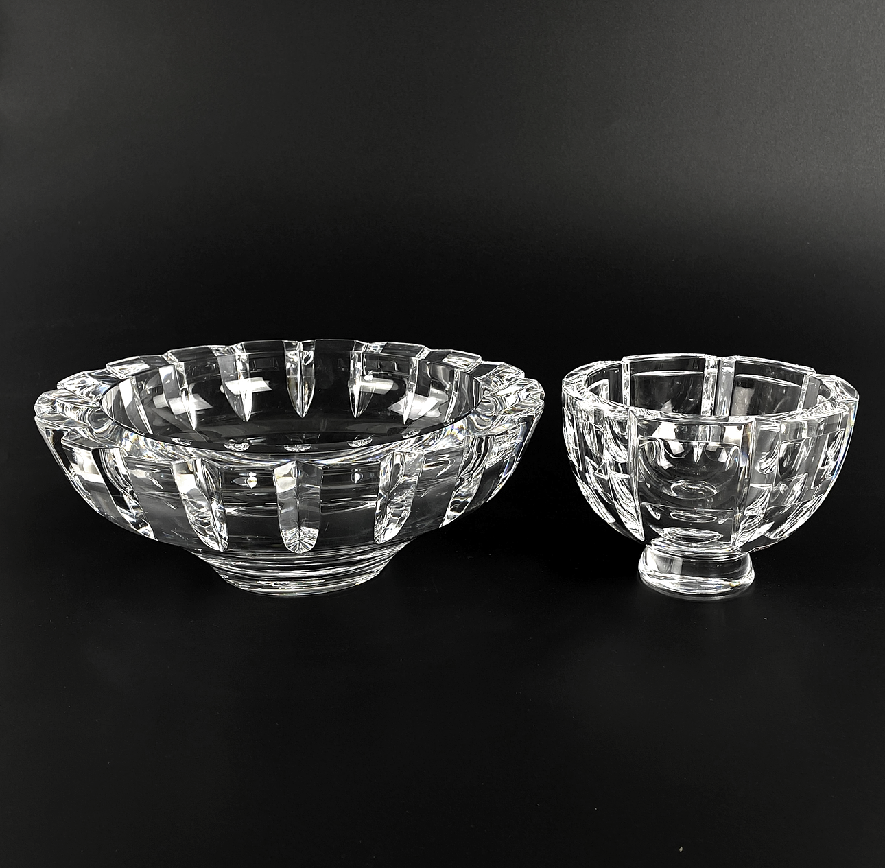 SKÅLAR, 2 st, glas, bl a Simon Gate, Orrefors.