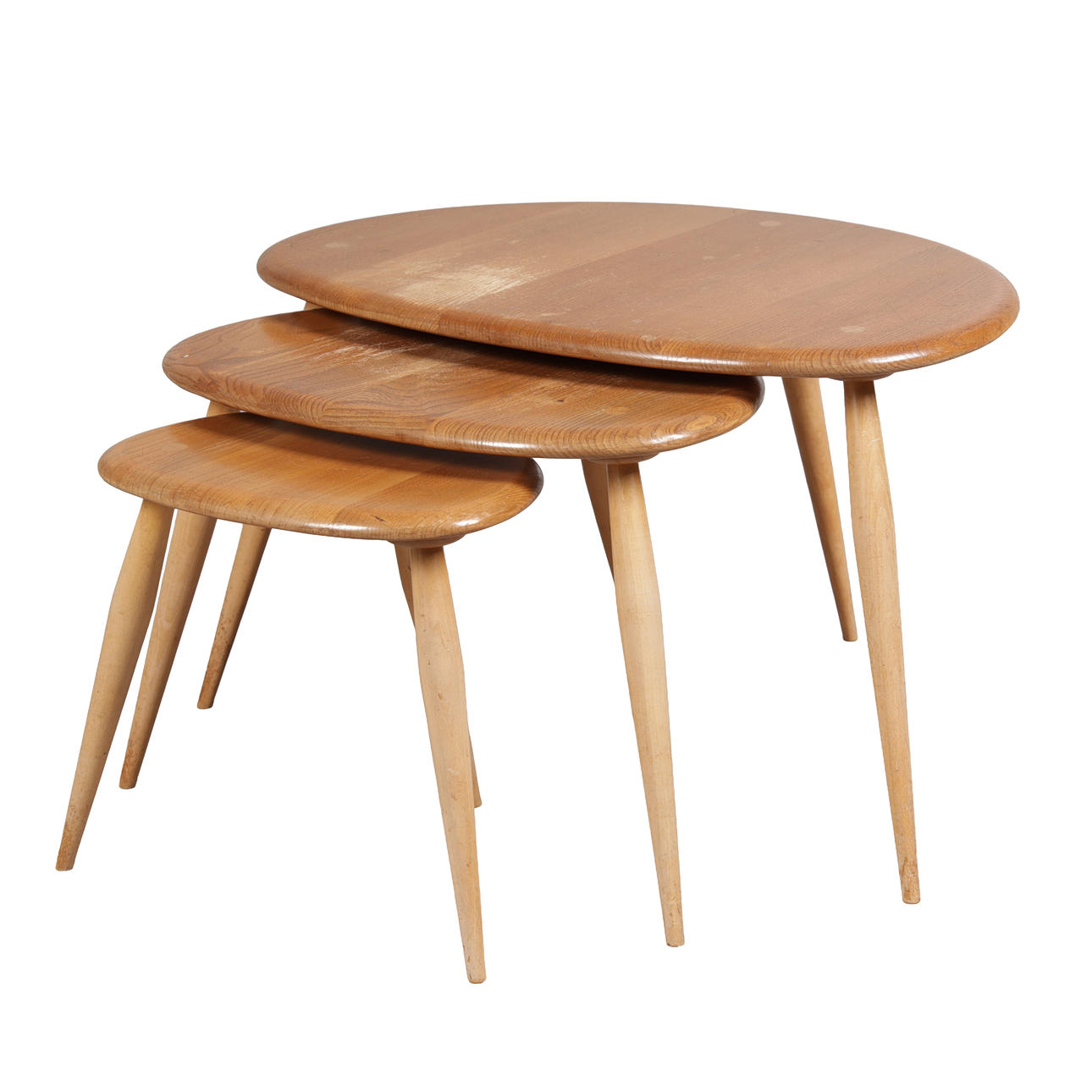 ERCOL MODEL 354 "PEBBLE" TABLES (3).