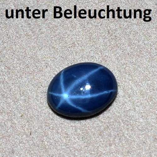 STJÄRNA SAFIR, 1,75 CT. blå certificete.