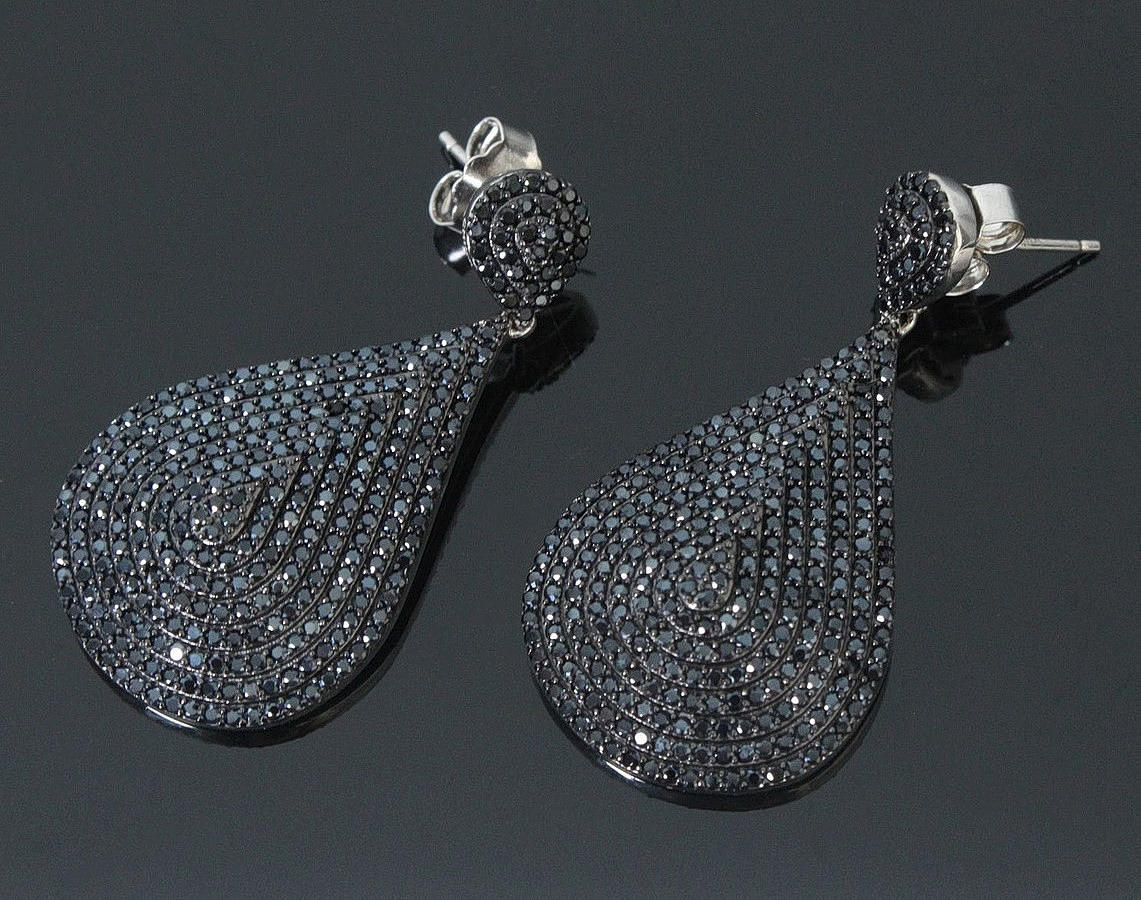 earrings with spinel, 925 silver.