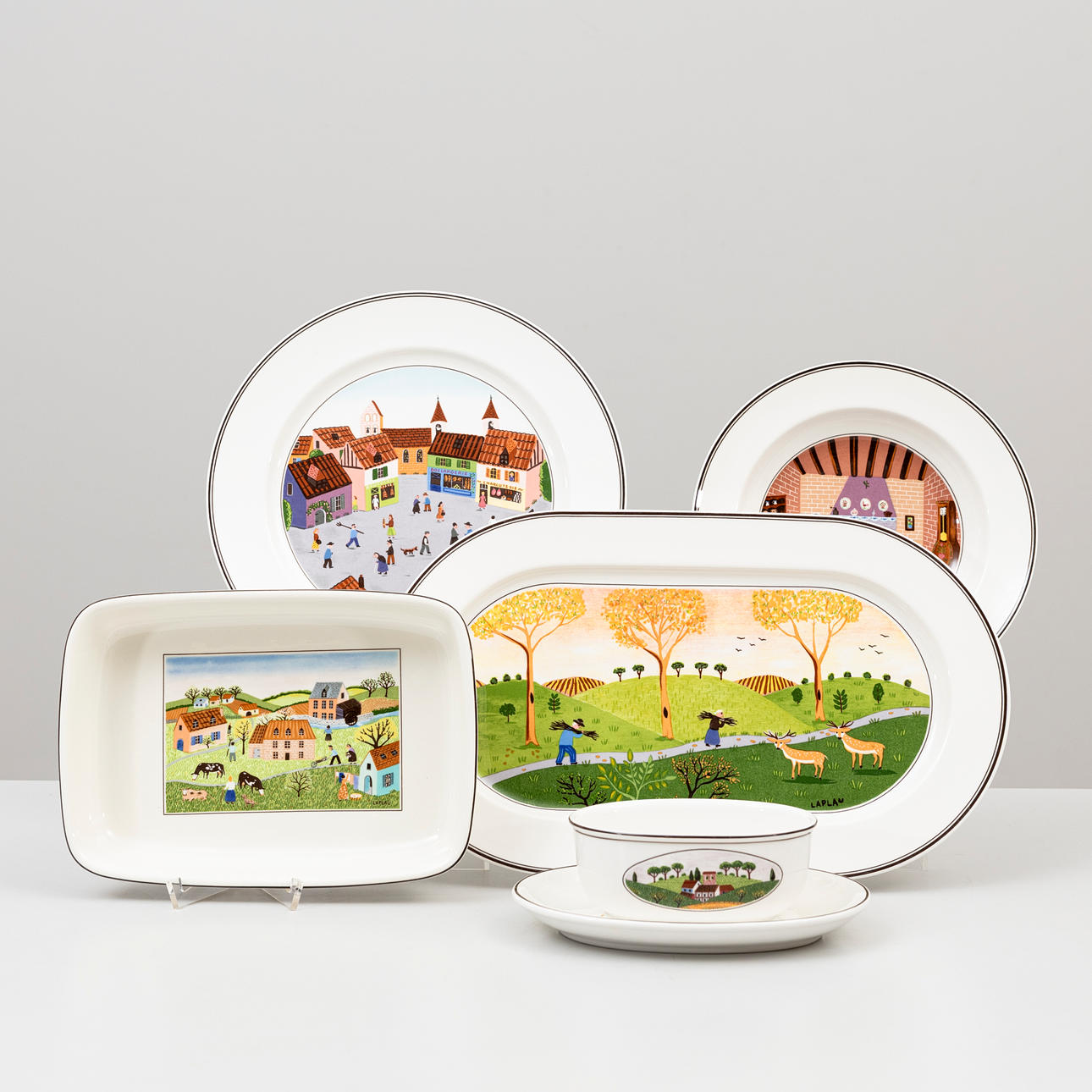 Villeroy & Boch Laplau 絵皿 4枚セット Yahoo!オークション