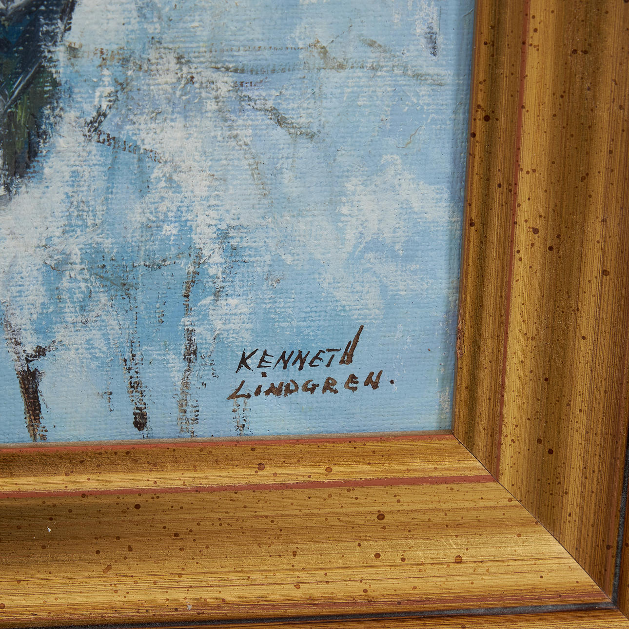KENNETH LINDGREN. 3 pieces, bird motifs, watercolors and oil on canvas ...