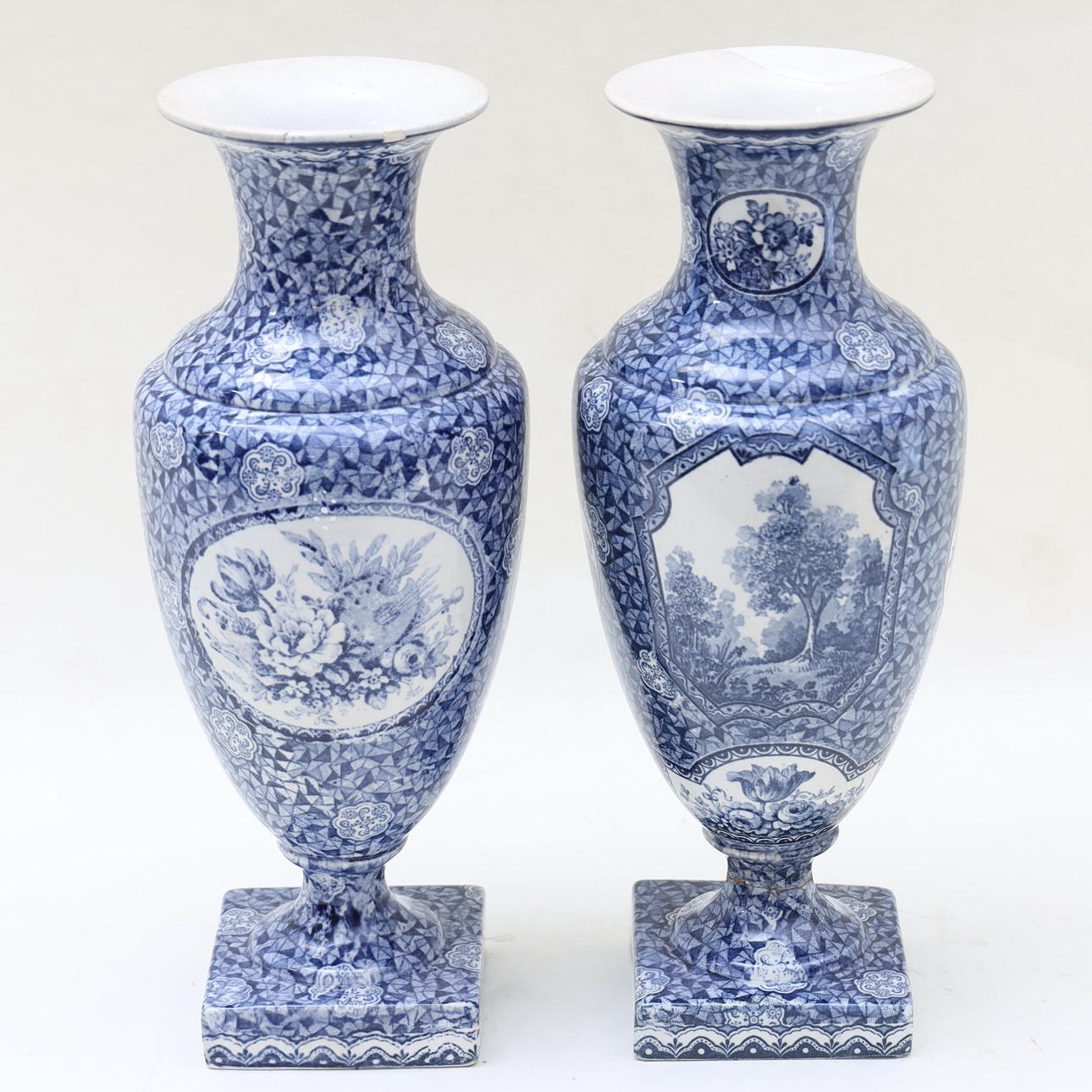 A PAIR OF VASES, probably England.