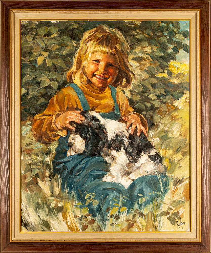 CHARLES ROKA. Oil on canvas, Portrait, Signed.
